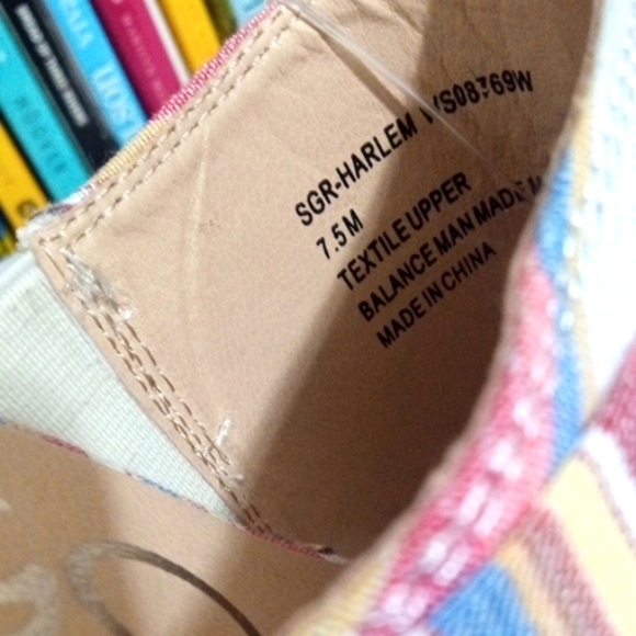 SUGAR MULTICOLOR STRIPE WOVEN WEDGE HEEL SANDAL SIZE 7.5 NWT - Picture 2 of 9